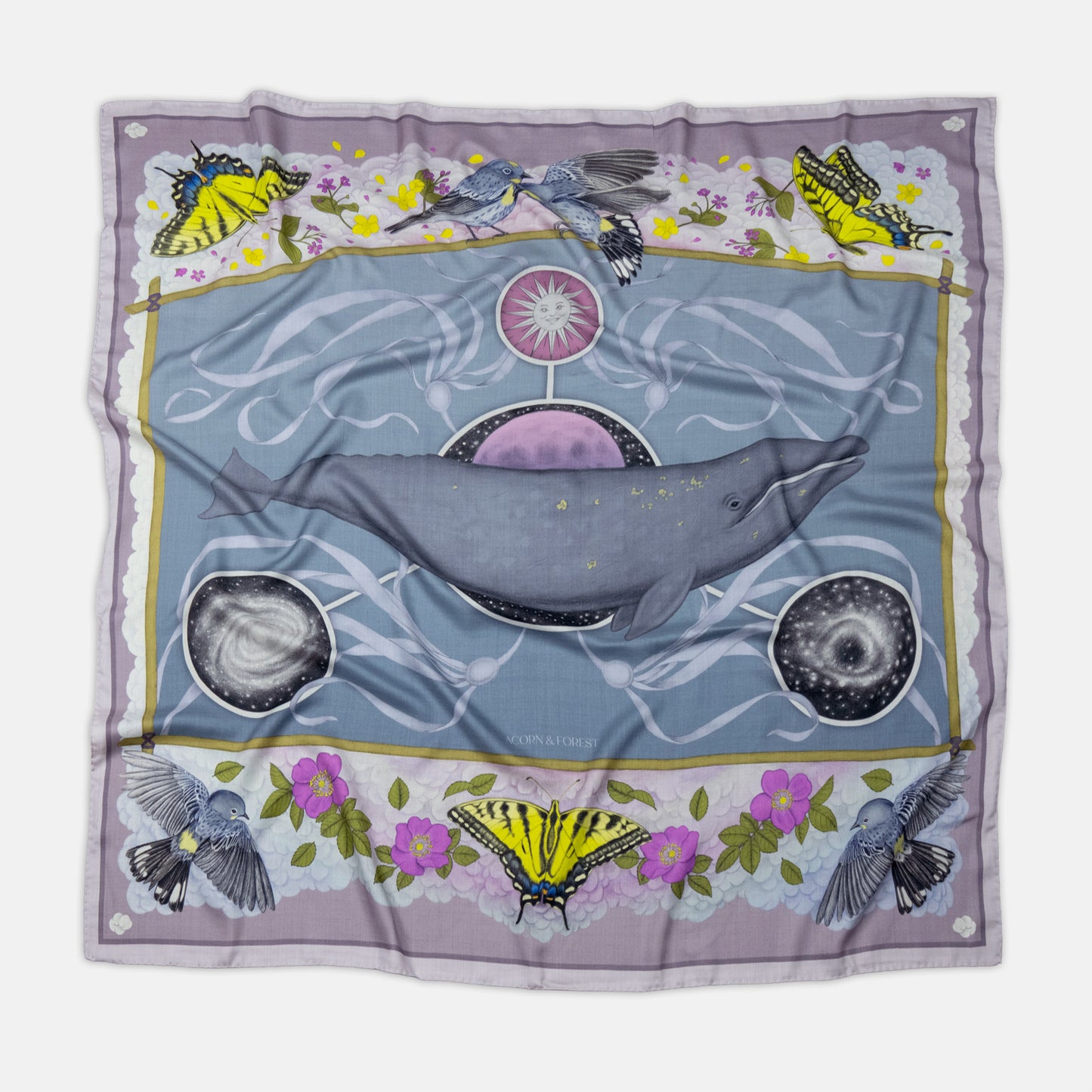 The Grey Whale Lavender Wool/Silk Blend Scarf