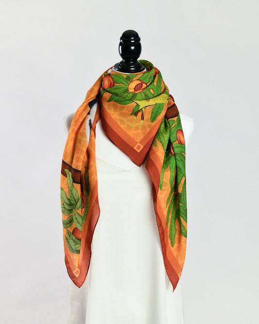 Lemurs of Madagascar (Honey) Eco Friendly Tencel Scarf