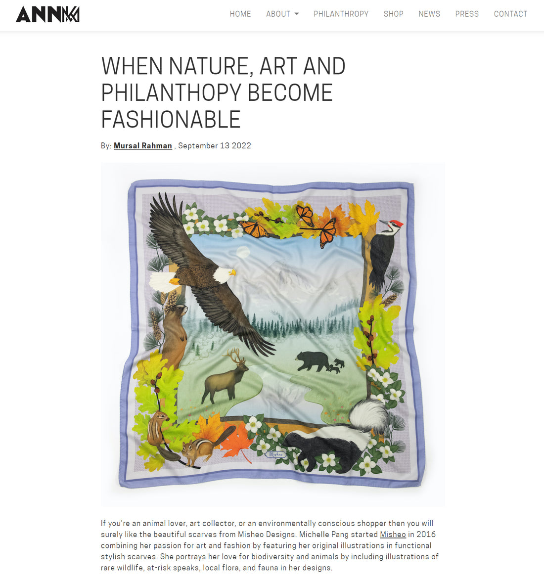 AnnKM - When Nature, Art and Philanthropy Become Fashionable