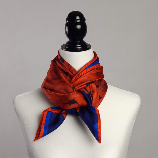 100 Red Roses Silk Twill Scarf