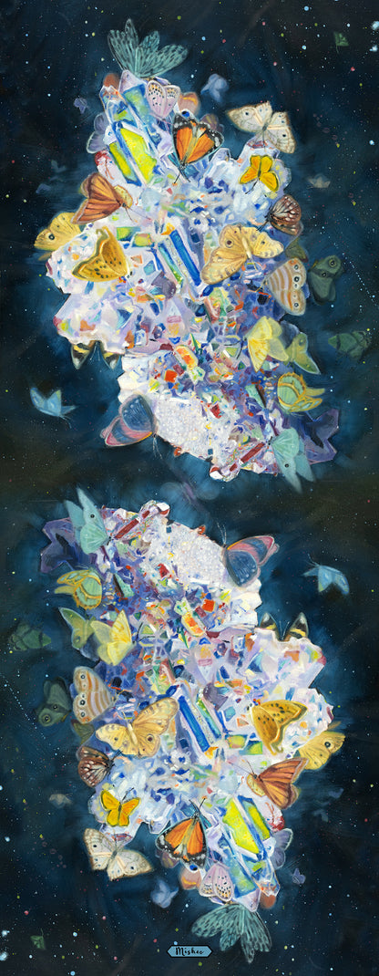 Butterfly's Fantasy Silk Chiffon Long Scarf