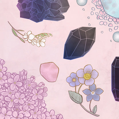 Crystals Floral Limited Edition Signed Unframed Art Print