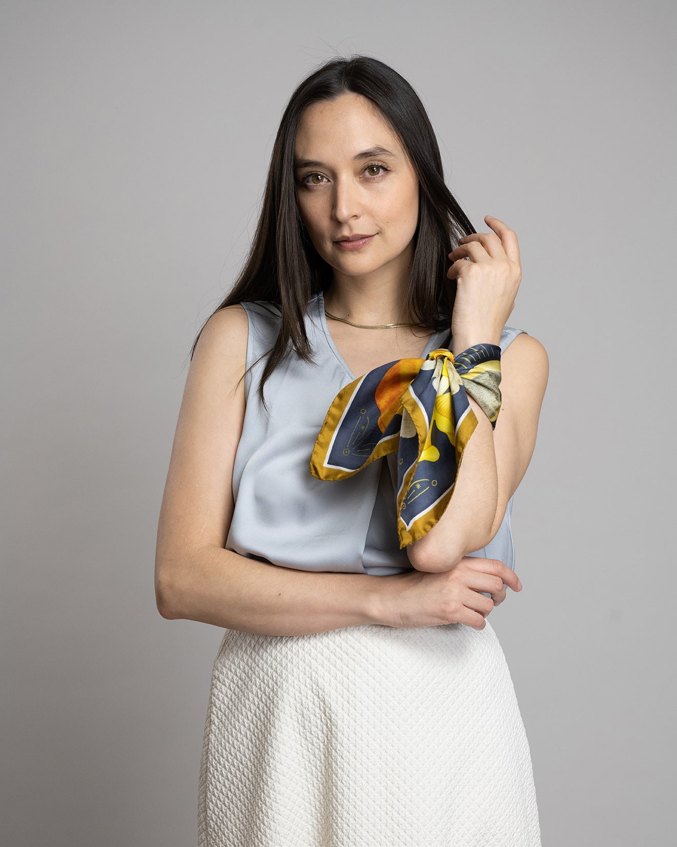 The Douglas Squirrel Silk Twill Scarf