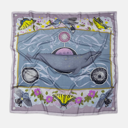 The Grey Whale Lavender Wool/Silk Blend Scarf