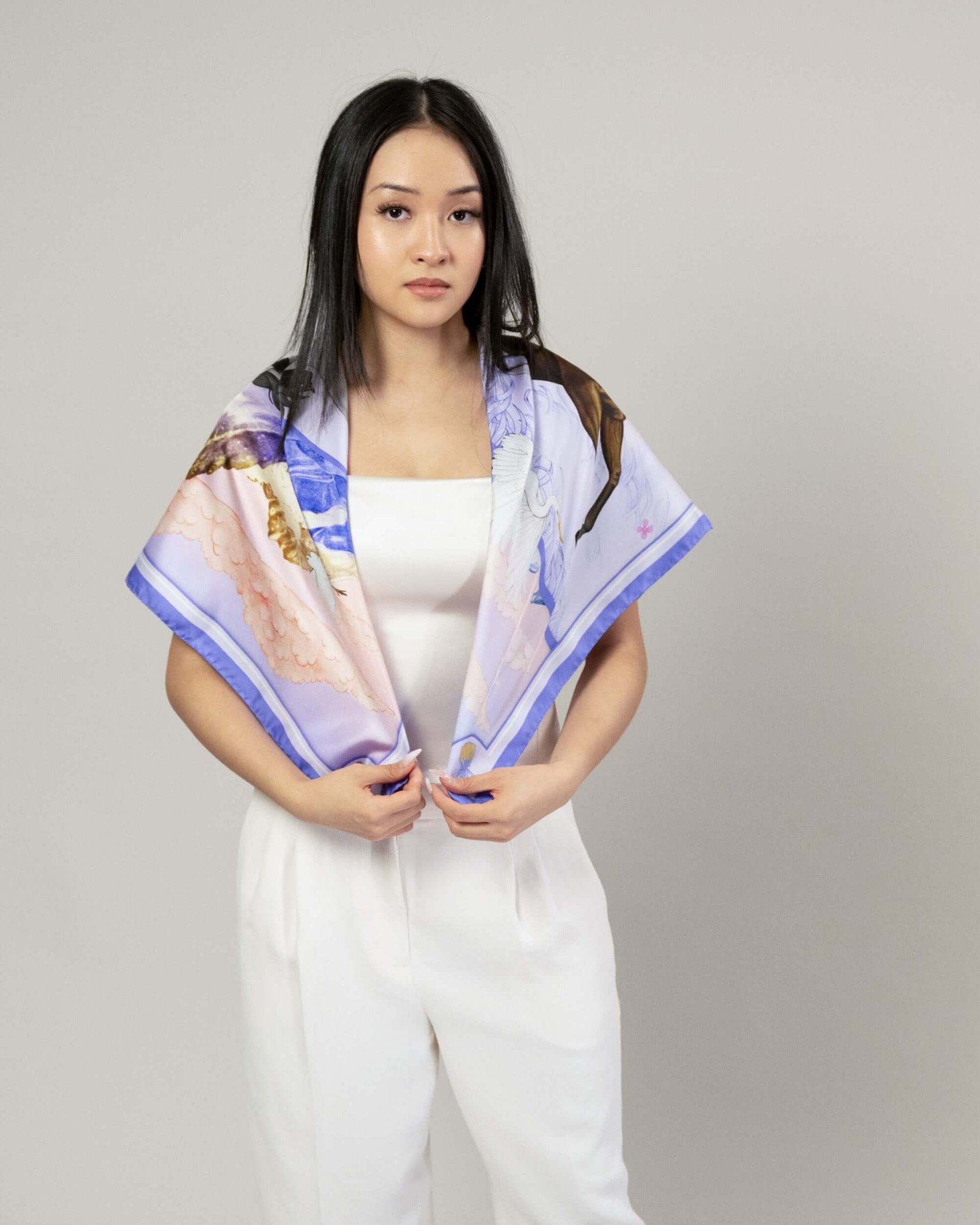 Wild Horizon Periwinkle Dream Silk Scarf