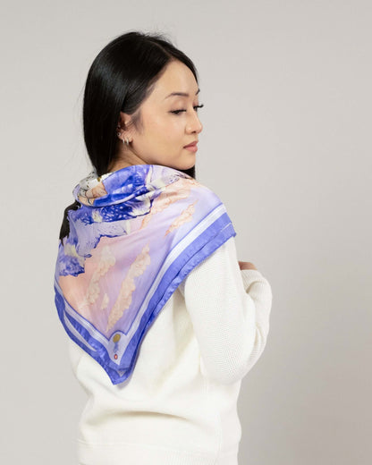 Wild Horizon Periwinkle Dream Silk Scarf