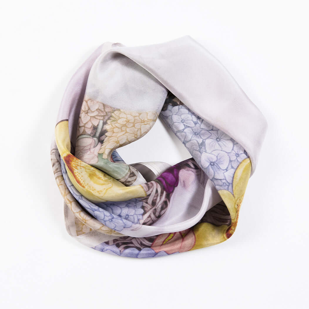 Deer Garden SIlk Scarf