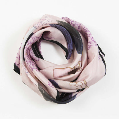 Crystal Grid Silk Scarf