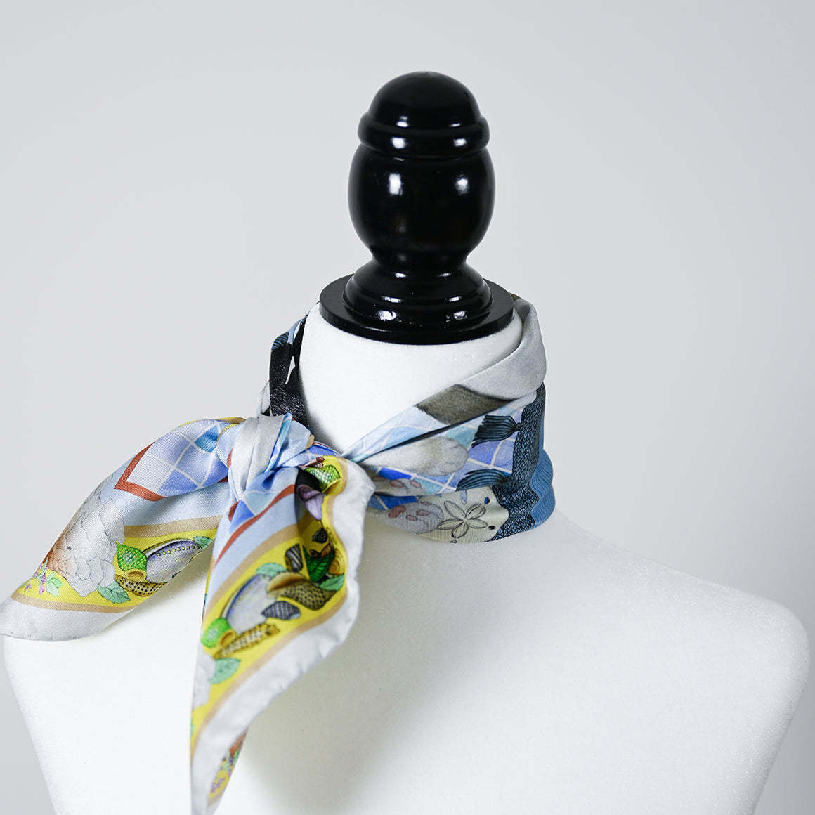 Cats and Shells Silk Scarf 55cm