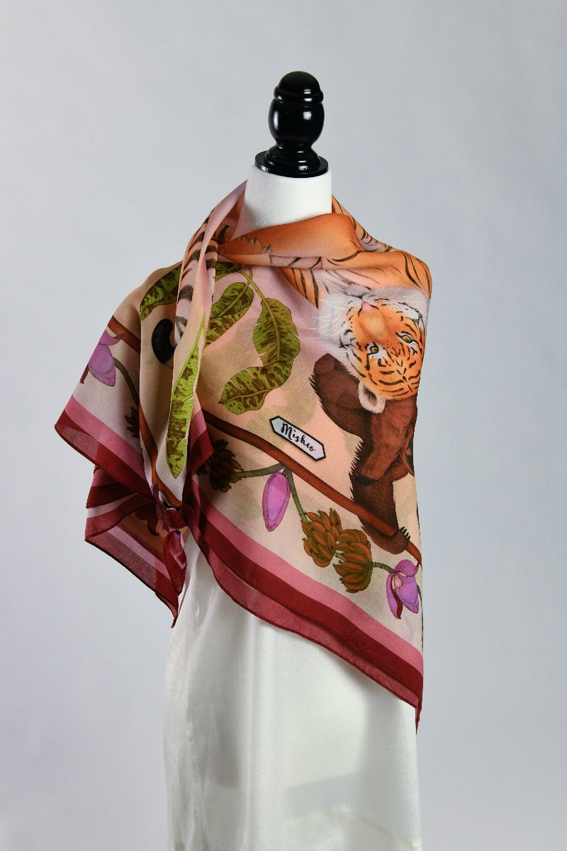 Sumatran Reflections (Crimson Sunset) Eco Friendly Tencel Scarf