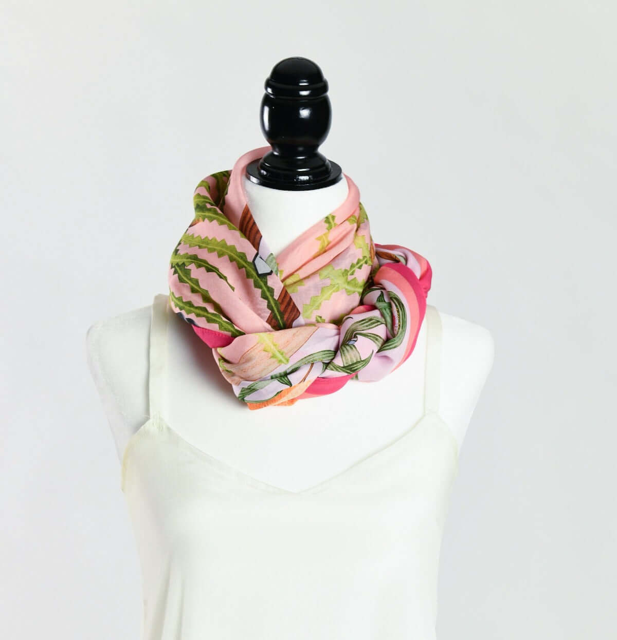 Carnaby's Cockatoos Strawberry Lavender Tencel Scarf 