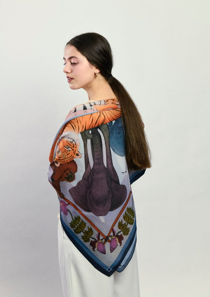 Sumatran Reflections (Blueberry Sunset) Eco Friendly Tencel Scarf