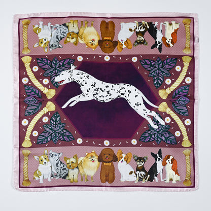 My Beloved Pets Dogs and Puppies Silk Scarf